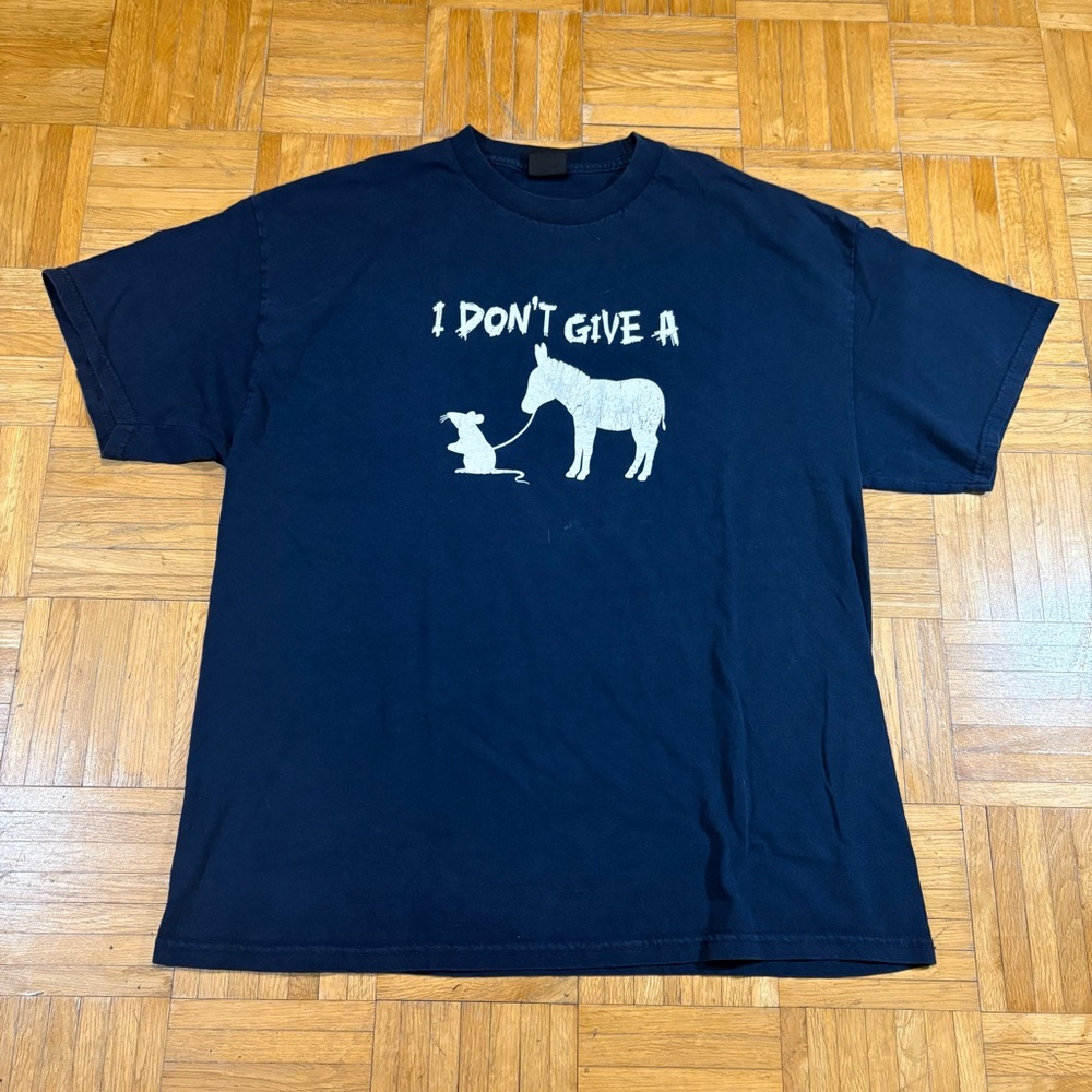Vintage Anchor Blue “I Don’t Give A Rat’s Ass” Comedy Shirt